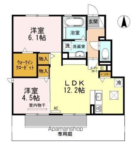 HAPPY VALLEY(2LDK/1階)の間取り写真