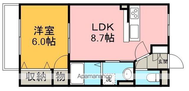 ランドール坂戸(1LDK/3階)の間取り写真