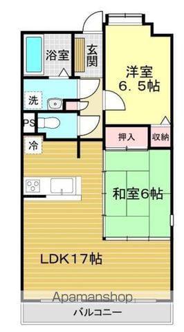 エルベノームくら(2LDK/3階)の間取り写真