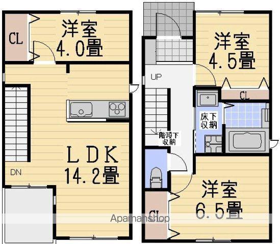 名鉄常滑線 多屋駅 徒歩8分 2階建 築9年(3LDK)の間取り写真