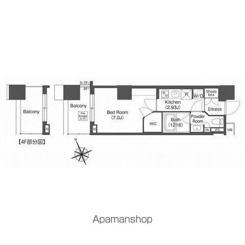 コンフォリア西荻窪(1K/5階)の間取り写真