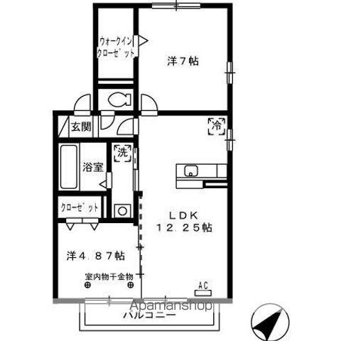 リヴェール(2LDK/2階)の間取り写真