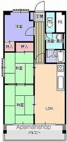 吉田マンション城房(3LDK/4階)の間取り写真