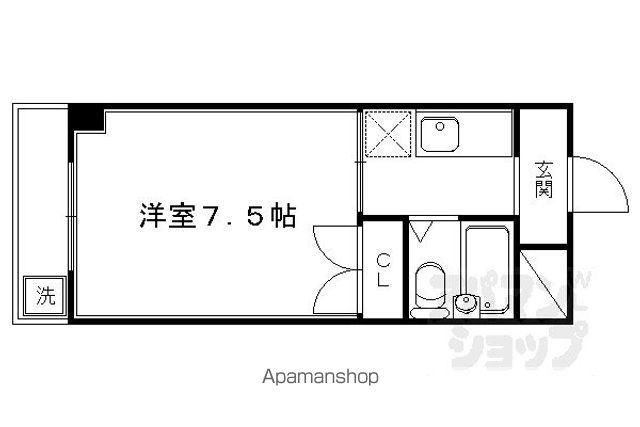 フレーズI(1K/3階)の間取り写真