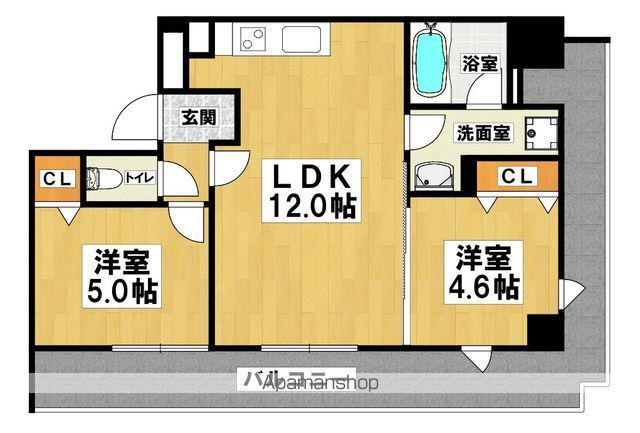 プレステージ12番館(2LDK/4階)の間取り写真