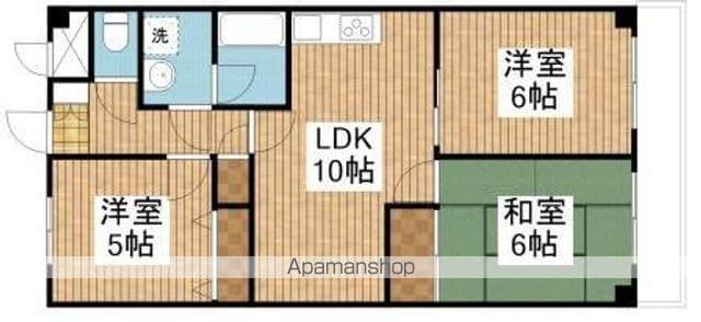 ホポロ東万代(3LDK/4階)の間取り写真