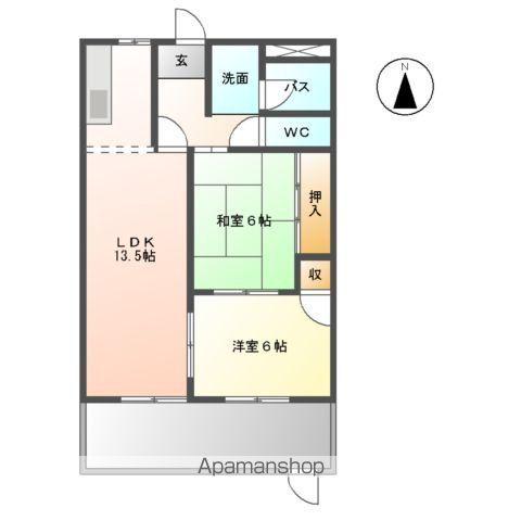 グランドポリス93(3DK/1階)の間取り写真