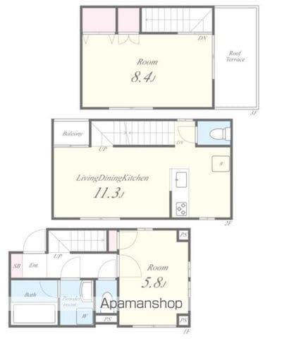 MI PATIO A棟(2LDK/1階)の間取り写真