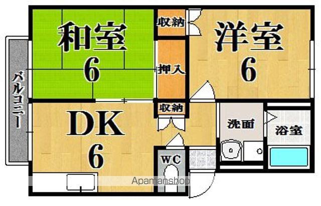 エステートピア新池(2DK/2階)の間取り写真