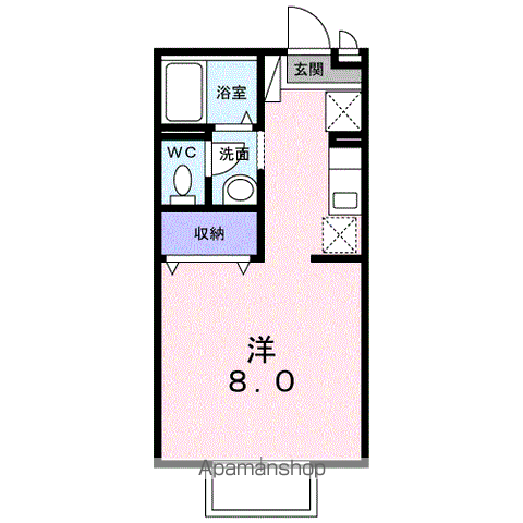 エトワールⅡ(1K/2階)の間取り写真