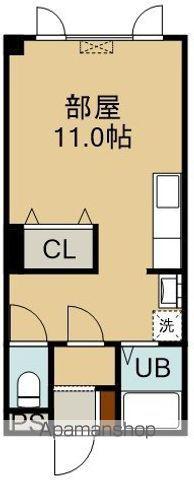 アールズコート美原Ⅱ(ワンルーム/3階)の間取り写真