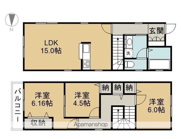 名鉄津島線 甚目寺駅 徒歩32分 2階建 築5年(3LDK)の間取り写真