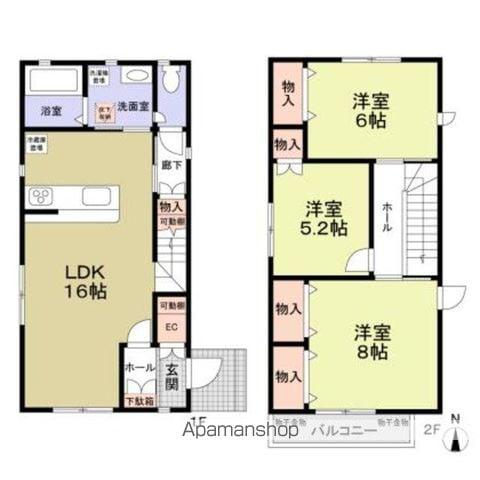 東海道本線 西岐阜駅 徒歩28分 2階建 築9年(3LDK)の間取り写真