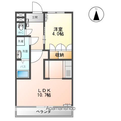 グランディール泰英1号館(1LDK/1階)の間取り写真