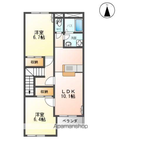 千代田・常磐緩行線 取手駅 徒歩12分 2階建 築15年(2LDK/2階)の間取り写真