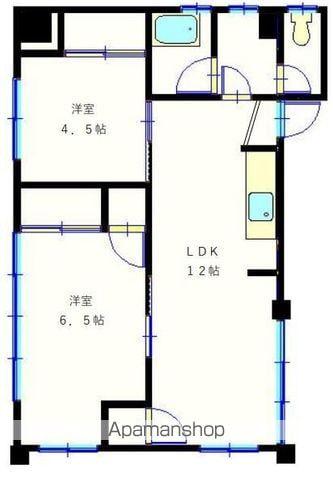 馬橋ハイホーム(2LDK/1階)の間取り写真