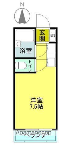 P.D.MハイムⅠ(ワンルーム/1階)の間取り写真