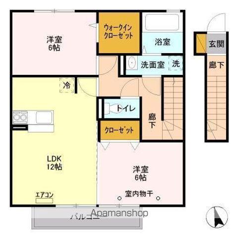 ラフィーユ(2LDK/2階)の間取り写真