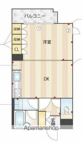 TS GARDEN SENDAGAYA (1DK/1階)の間取り写真