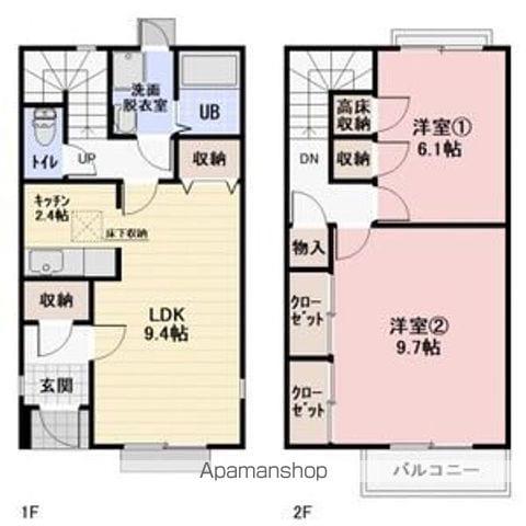 ブランシェＭＯＭＯ　Ｃ(2LDK)の間取り写真