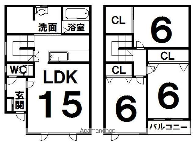 ＴＯＷＮ西２４(3LDK)の間取り写真
