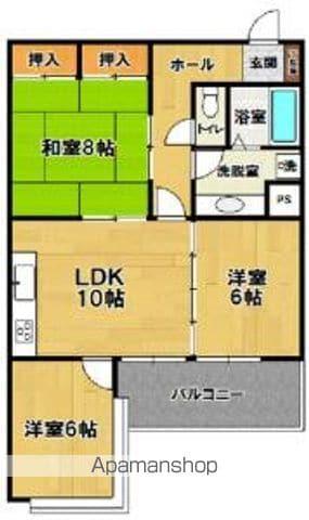 シフォン(3LDK/1階)の間取り写真