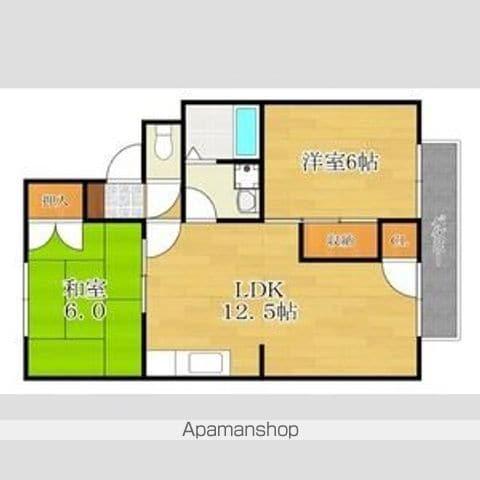 ファミリーハイツTY(2LDK/1階)の間取り写真