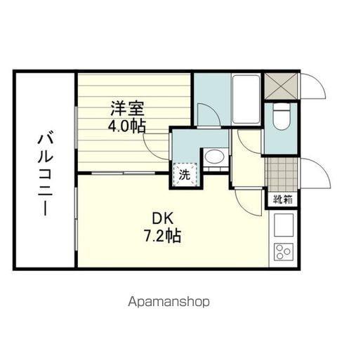 ESPACE DU COEUR(1DK/2階)の間取り写真