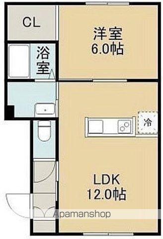 LIBRA(1LDK/2階)の間取り写真