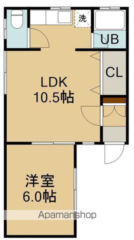 エルム大川(1LDK/1階)の間取り写真