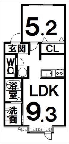 根室本線 帯広駅 バス乗車時間：13分 駒翠前停バス停で下車 徒歩4分 2階建 築24年(1LDK/1階)の間取り写真
