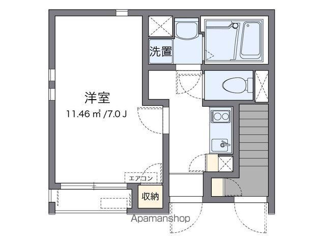 クレイノのぞみ西ヶ原(1K/1階)の間取り写真