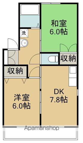 セジュール栄B(2DK/2階)の間取り写真