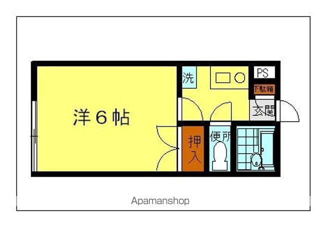 グラン.ベルデⅡ(1K/2階)の間取り写真