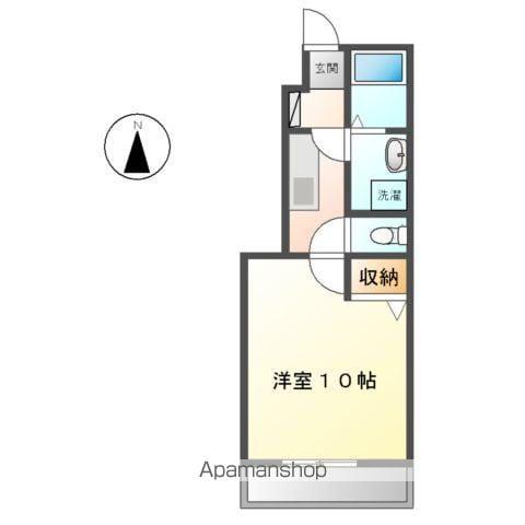 オオハシⅠ(1K/1階)の間取り写真