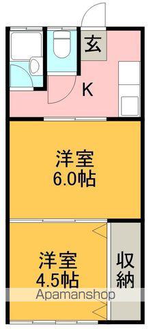東雲荘(2K/2階)の間取り写真