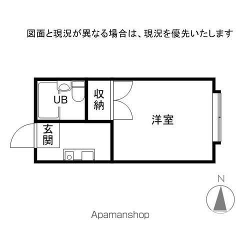 アリス太田第81号(1K/2階)の間取り写真