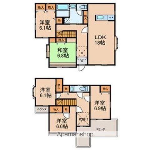 常磐線 柏駅 徒歩7分 2階建 築19年(5LDK)の間取り写真