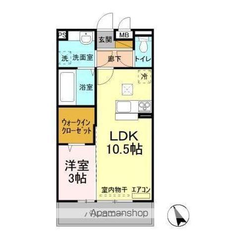 カーサ フェリーチェ(1LDK/1階)の間取り写真