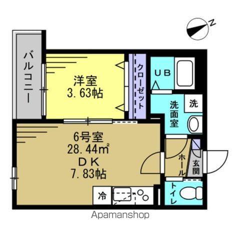 コンフォーティア(1DK/2階)の間取り写真