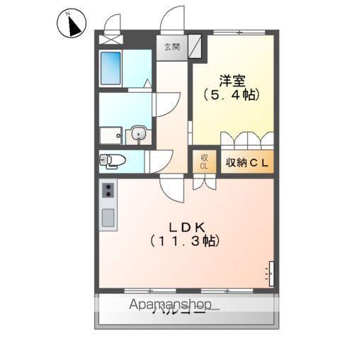WITH(1LDK/2階)の間取り写真