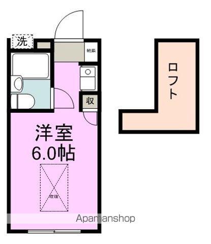 ビバルディ青葉(ワンルーム/2階)の間取り写真