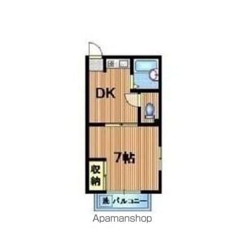 磯部荘(1DK/1階)の間取り写真