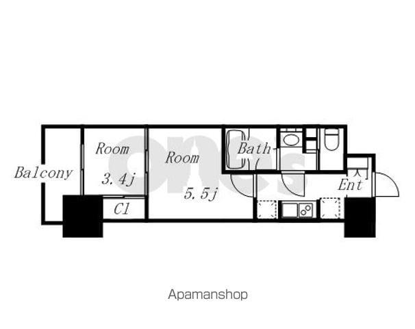 パークアクシス名古屋山王(1DK/5階)の間取り写真