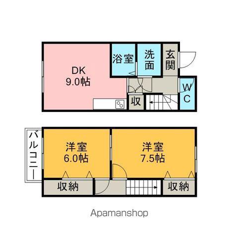 ＤＵＰＬＥＸ菊水Ｂ(2DK)の間取り写真