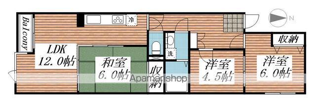 プレセランス郡山(3LDK/2階)の間取り写真