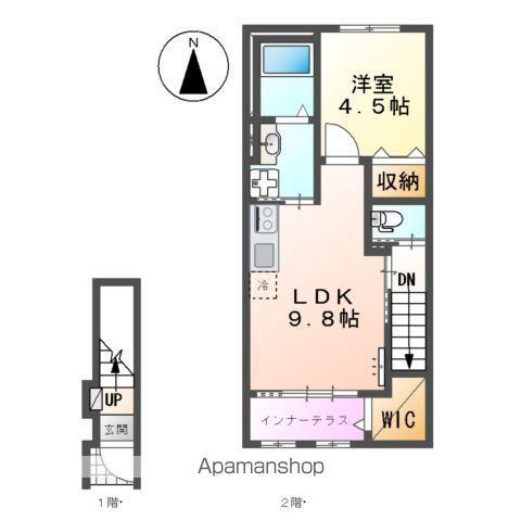 東広島市高屋町桧山 工事(1LDK/2階)の間取り写真