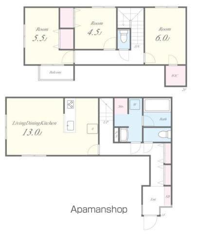 MI PATIO A棟(3LDK/1階)の間取り写真