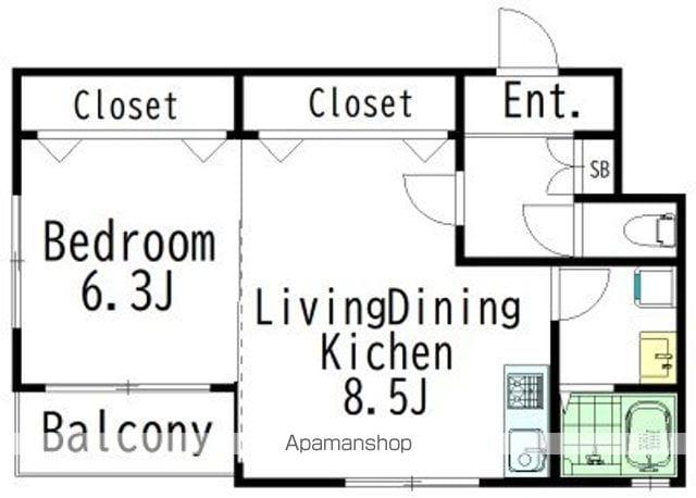 TS代沢(1LDK/1階)の間取り写真