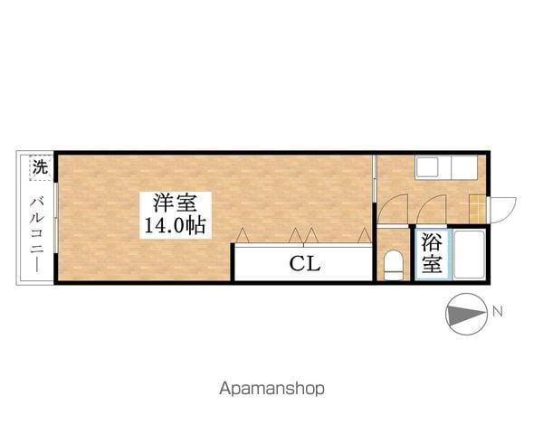 ALCO犬山(1K/3階)の間取り写真